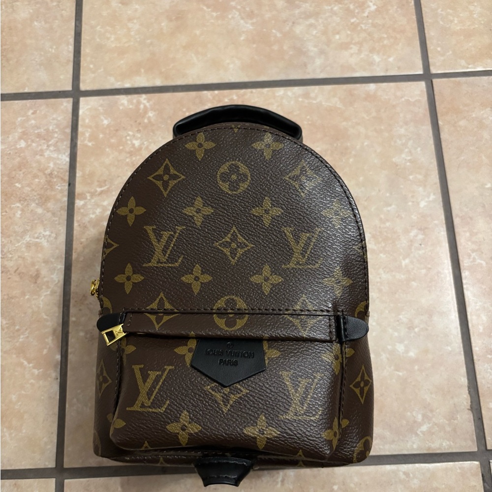 Brown Monogram backpack MINI Palm Springs size